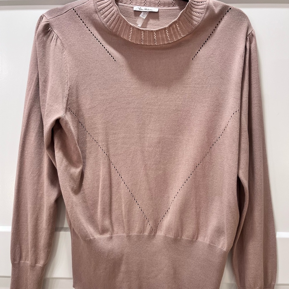 Milano Elegant Casual Dusty Pink Cowl Neck Knit Sweater